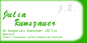 julia rumszauer business card